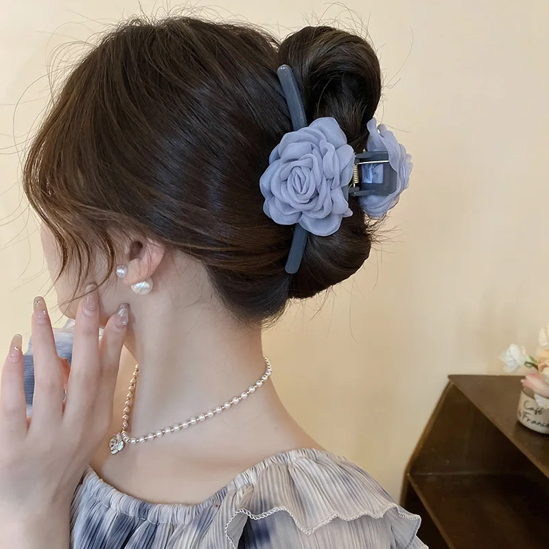 Koreanische Blume Haar Kralle Clips Haarnadel Temperament elegante Frauen Prinzessin Kopfschmuck süße Greifer Clip weibliche Haarschmuck