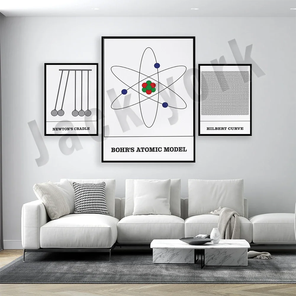 Doppler Effect as, Hilbert Curve as Science Poster, Physics, Gift Ideas, Illustration, Printable Wall Art Poster