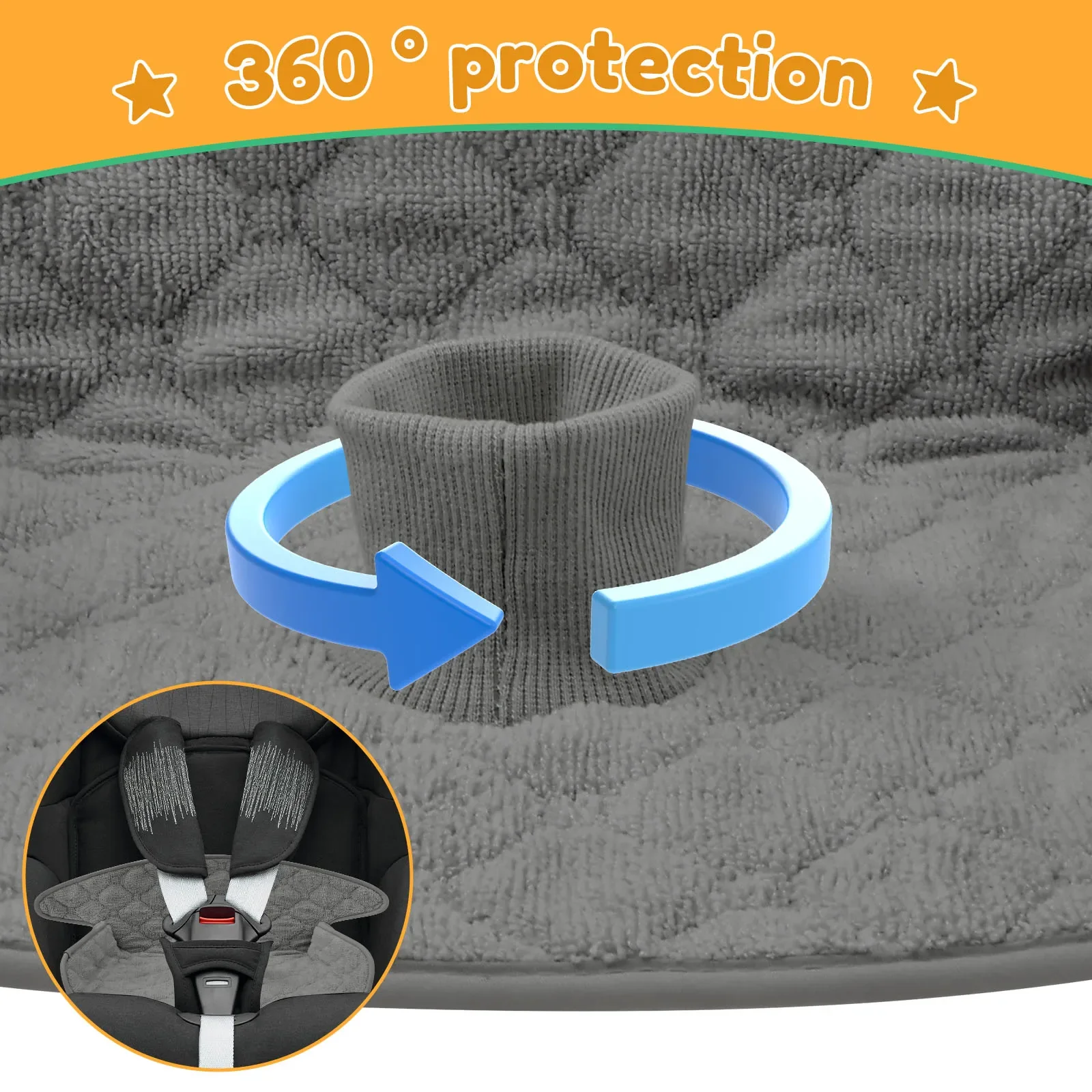 2 Pcs Baby Piddle Pad Polyester Toilet Training Piddle Pad Cover 4 Layer Leakproof Infant Car Seat Protector Stroller Seat Pad view 4