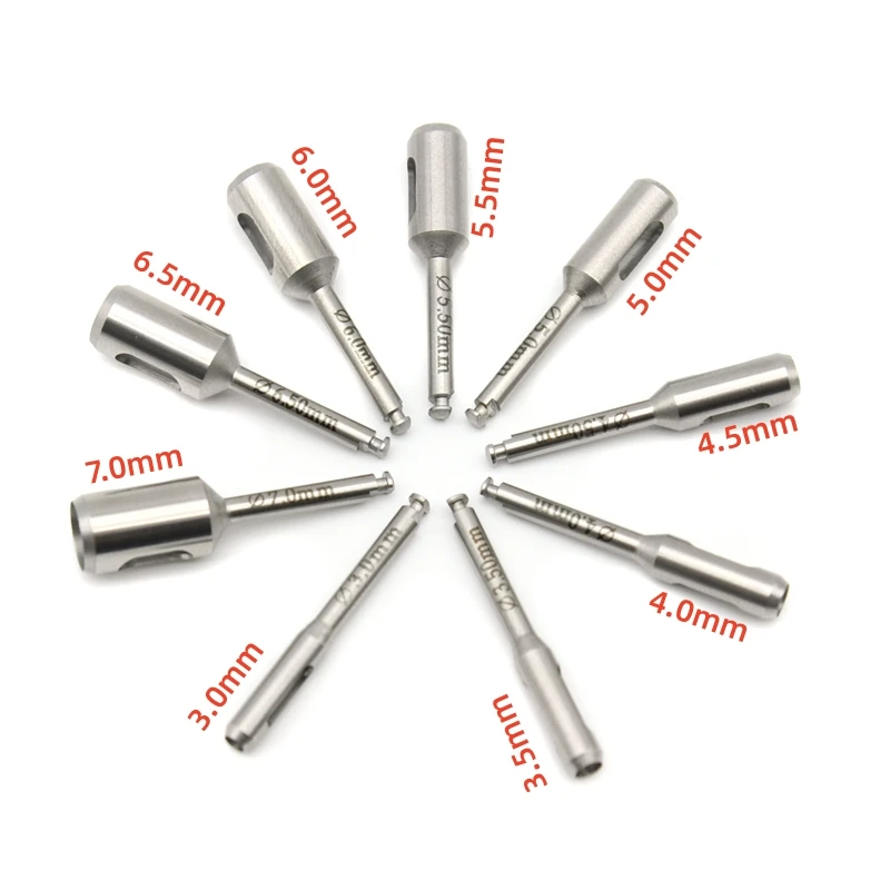 1pcs Dental Implant Tissue Punch Stainless Steel Gingival Ring Cutter Low Speed Handpiece Dentistry Surgical Instrument Tools