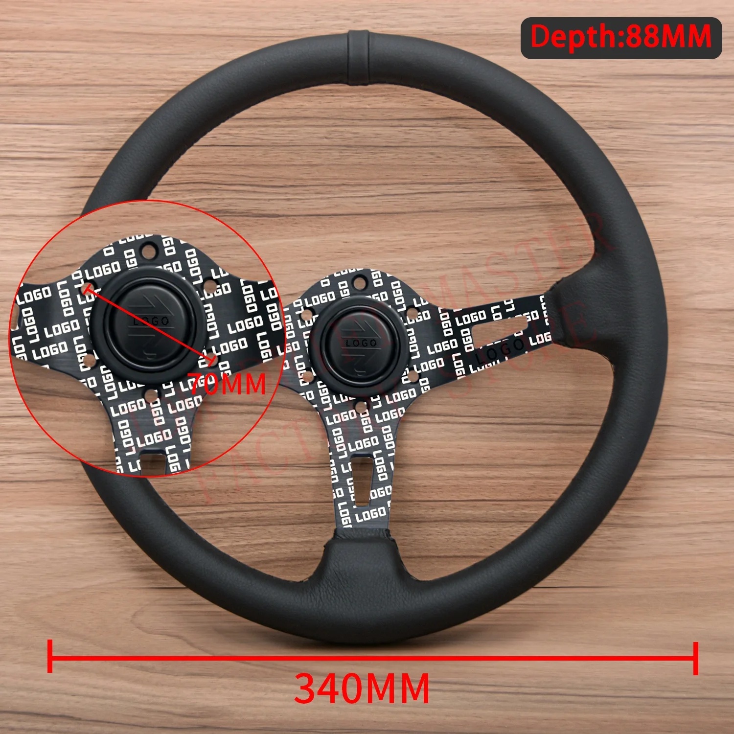 14Inch JDM Deep Dish MOMO Ultra Leather Steering Wheel Car Rally Racing Sport Steering Wheel Volantes for VW TOYOTA HONDA