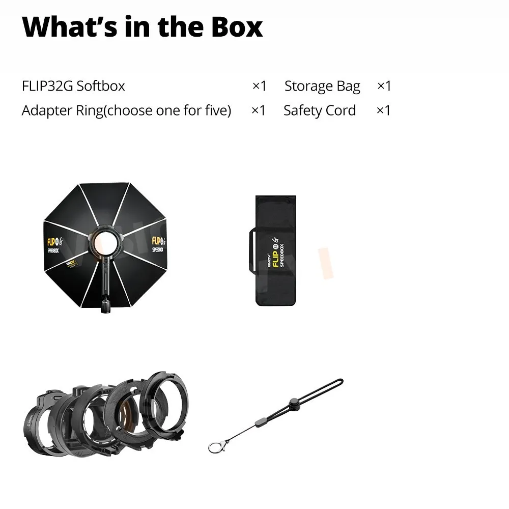 SMDV SPEEDBOX Flip 32 Quickly Release Parabolic Softbox for A2