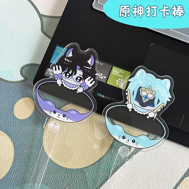 Genshin Impact  Cute Cosplay  Il Dottore The Doctor Pantalone  Acrylic Check in Stick Punch The Clock Take A Photo Props Gift