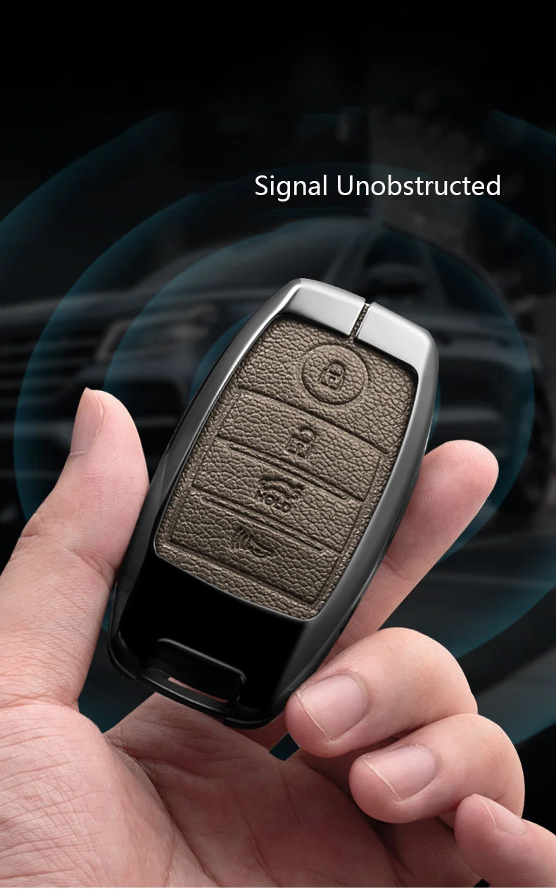Hohe Qualität Zink-legierung Leder Auto Schlüssel Fall Abdeckung Für KIA Sportage Cerato Optima K2 K3 K4 K5 RIO Picanto Soul Sorento Sedona – Detail 3
