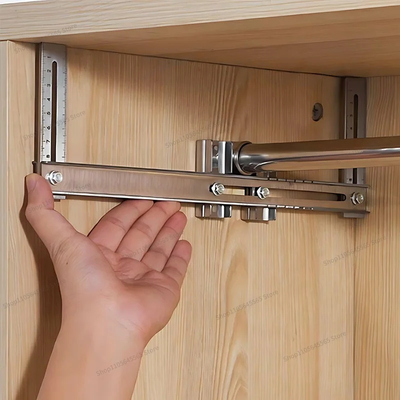 For Wardrobe Hanger Installation Positioning Ruler Woodworking Drilling Locator