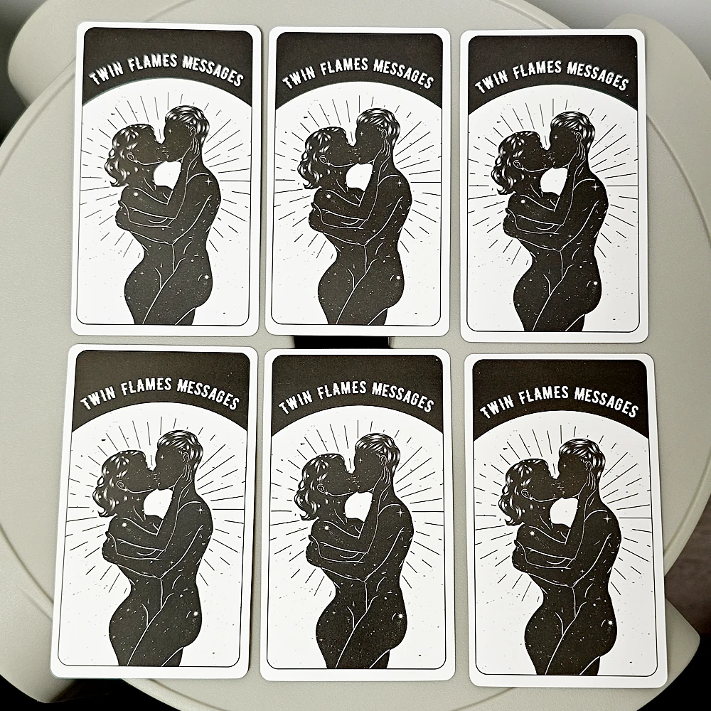 Twin Flame Messages Oracle Cards 10.3*6cm Soulmate Deck for Psychic Love & Relationship Readings 54 Pcs Cards