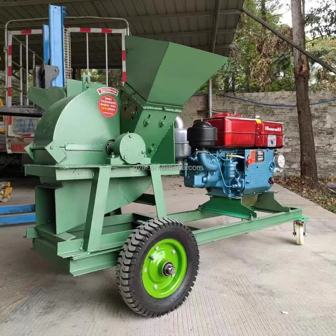 Industrial Wood Sawdust Making Chipper Machine Wood powder Crusher Wood logs shredder to producing sawdust 3-5t