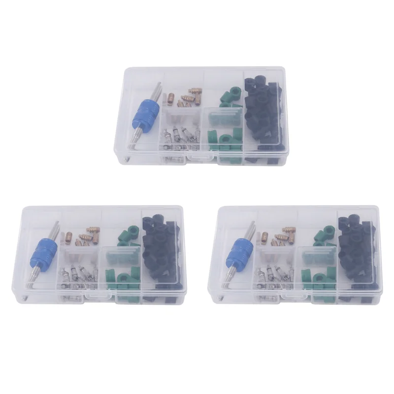 

213Pcs A/C Air Conditioning Valve Core R12 R134A Refrigeration Valve Core R12 / R134A AC Master Valve Core Repair Kit