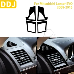 For Mitsubishi Lancer EVO X MR 2008-2015 Car Accessories Plastic Piano Black Interior Side Air Outlet Trim Sticker Modification