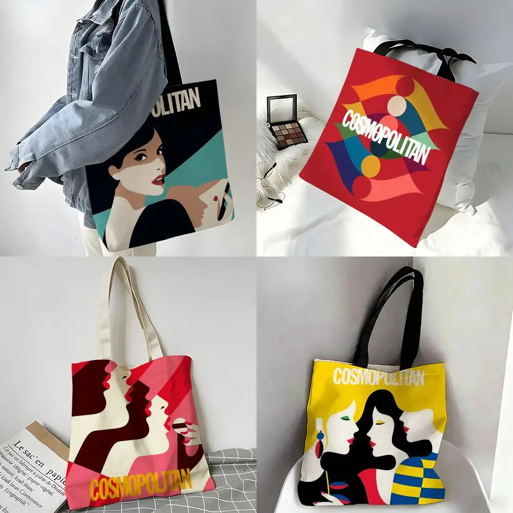 Bolsas de Armazenamento, Bolsa de Lona Grande com Capacidade Ampla para Piqueniques, Viagens e Compras, Estilo Feminino Confidente e Cosmopolita