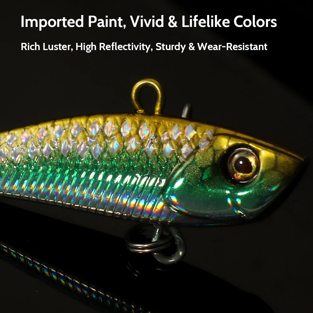 GOBAIT Metall-VIB-Köder 8g 11g 21g Spinnerbait Harter Köder 3D-Augen Weitwurf-Jig für Barsch- und Forellenangeln 1-7 Stück Pesca-Angelausrüstung – Detail 4
