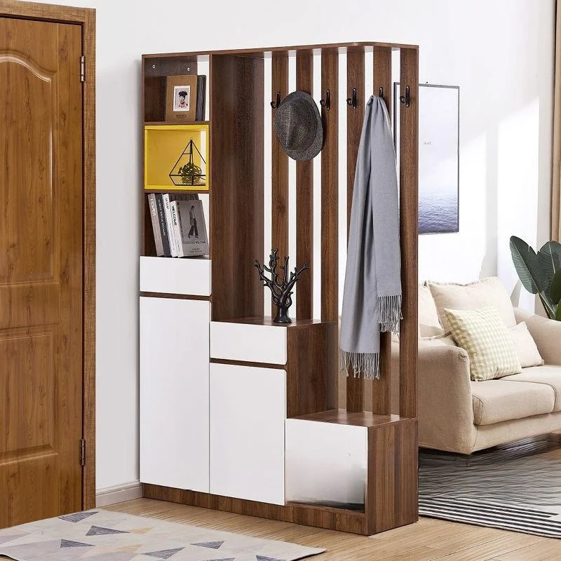 

Solid wood living room partition cabinet entrance shoe cabinet entrance hall cabinet Multi-functional feng shui screen