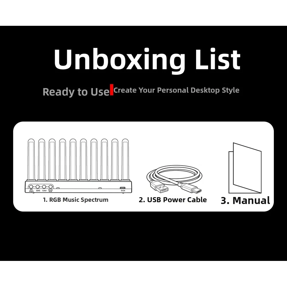 

Светодиодный визуализатор звука RGB для музыкальной игровой комнаты SPECTRUM, 240 полноцветных светодиодов, 8 режимов ритма, 8 уровней регулировки яркости