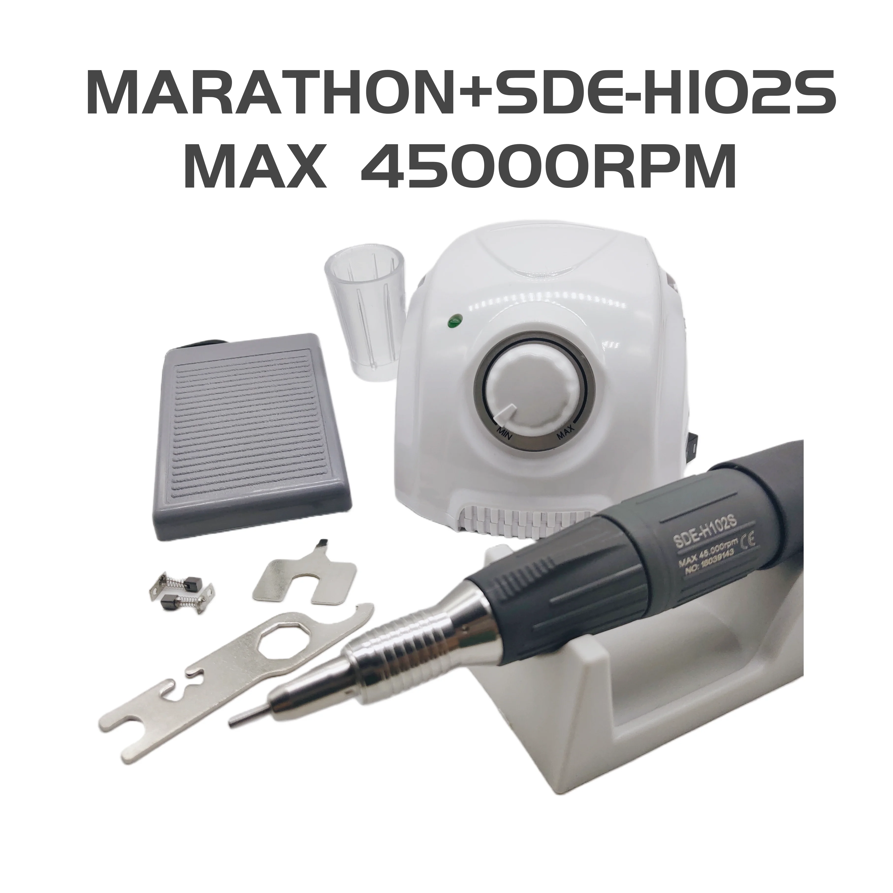 Marathon Champion-3 caja de Control de 65W, Set de lima de uñas eléctrica con mango de alta calidad, 45K, SDE-H37L1, H102, SH20N, H200, M45