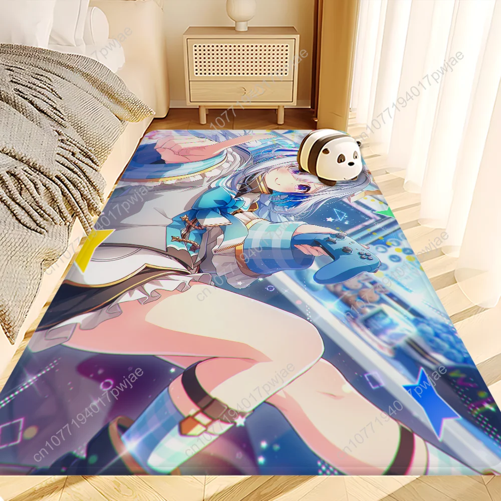 Hololive Amane Kanata Floor Mat Retro Multiple Choice Living Room Kitchen Rug Non-Slip Modern Home Decor