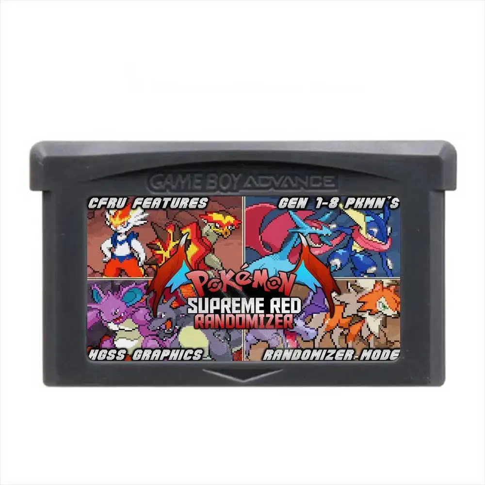 Carte de jeu anglaise GBA RTC Pokemon Pokemon suprême rouge