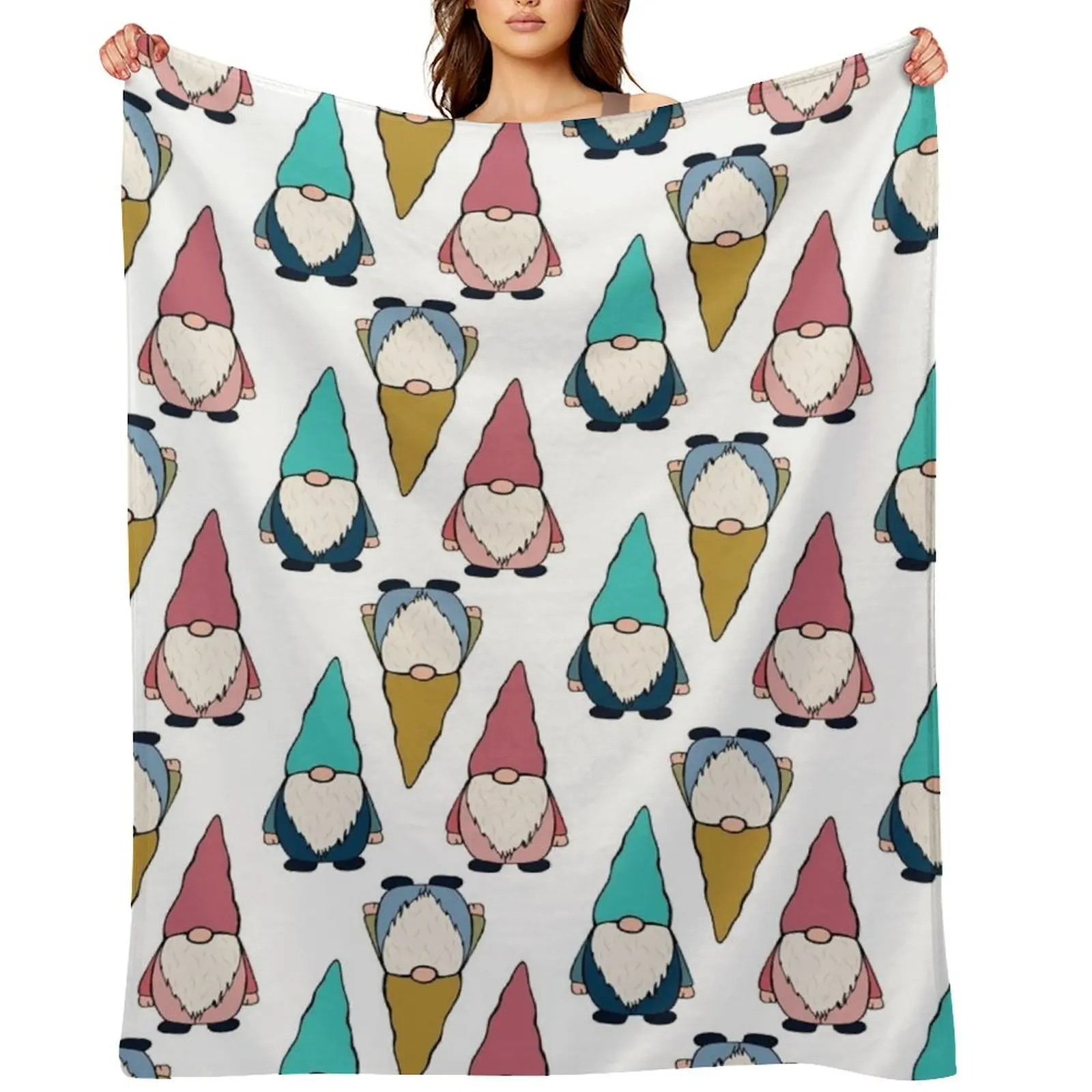 

Gnome sticker pack and pattern 1 Throw Blanket Flannels valentine gift ideas Single Stuffeds Blankets