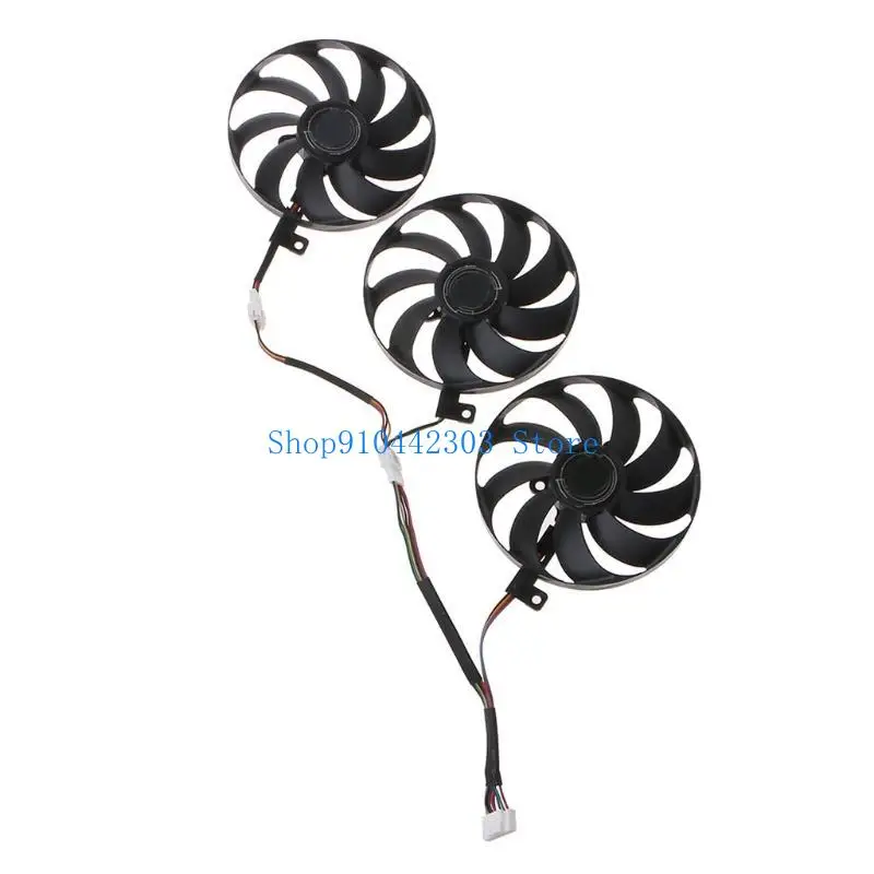 

652F 3Pcs 88MM VGA Graphics Card Cooling Fan 7Pin 12V 0.5A for ROG STRIX 2080