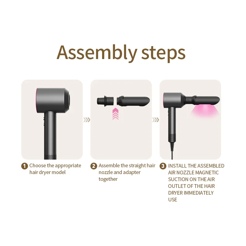 Universal Hair Straightener Attachment For Airwrap HS01 HS05 HS08 Curling Iron Styling Plate Clip Straightening Tool Nozzle