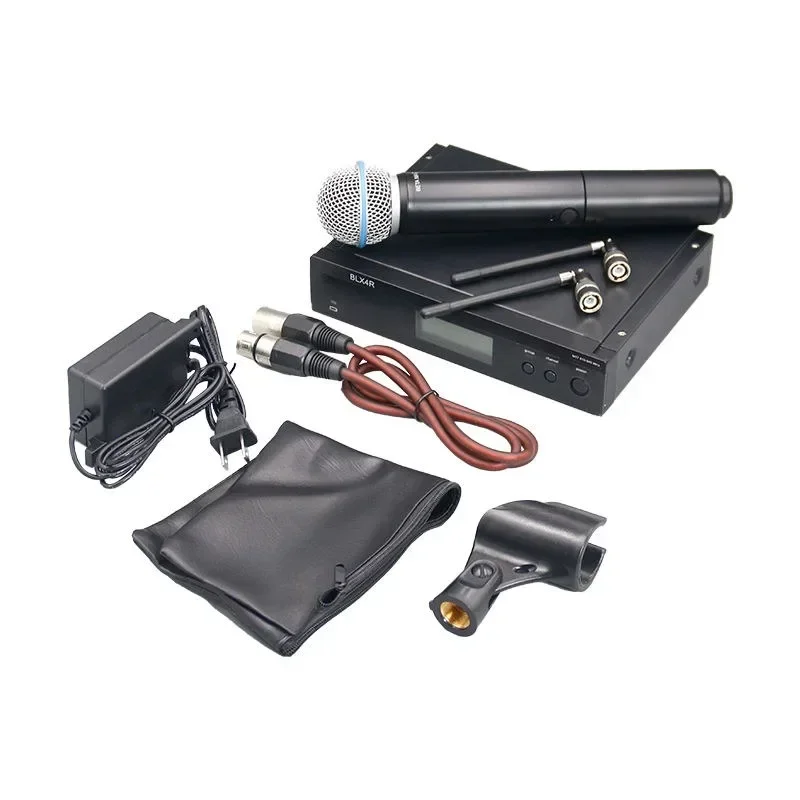 

High Quality BLX4R Handheld Studio Microphone BLX4 BLX24R PG58 BETA58 Wireless Mic For Stage Performance