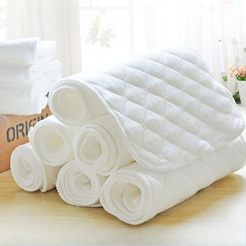

46x17cm Cloth Diaper 6-Ply Cotton Washable Diaper for Babies Reusable Newborn Diaper Inserts Heavy Duty Organic Nappy