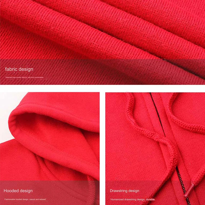 Logotipo personalizado 285gsm escovado zíper novo outono inverno casual grosso algodão masculino topo cor sólida hoodies moletom