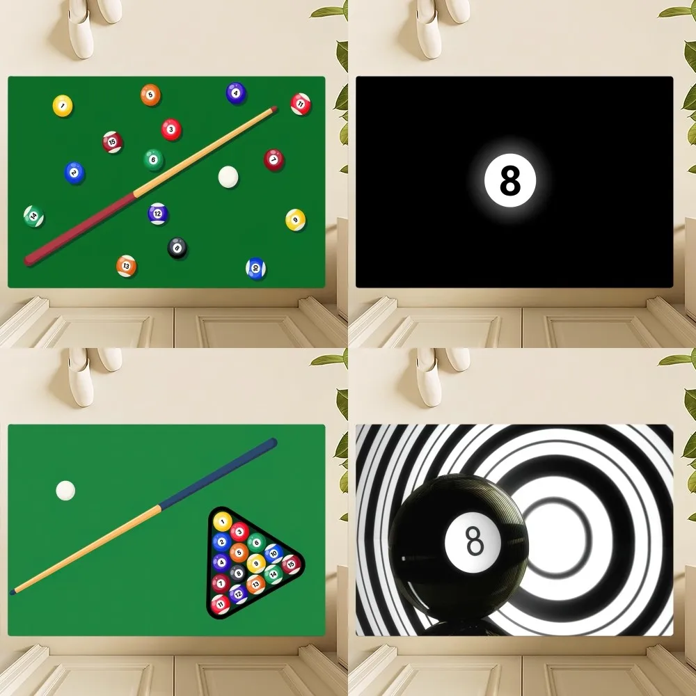 Art Motion Billiards Snooker eight pool Floor Mat Bedroom Kitchen Door Bath House Super Absorbent Foot Non-slip