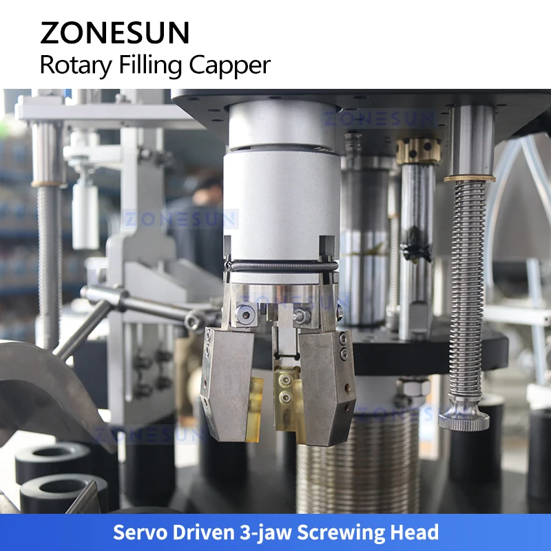 Zonesun Hochgeschwindigkeits-Monoblock-Füll-und Versch ließ maschine Rotations füller und Versch ließer mit Flaschen zuführung ZS-FAL180F3