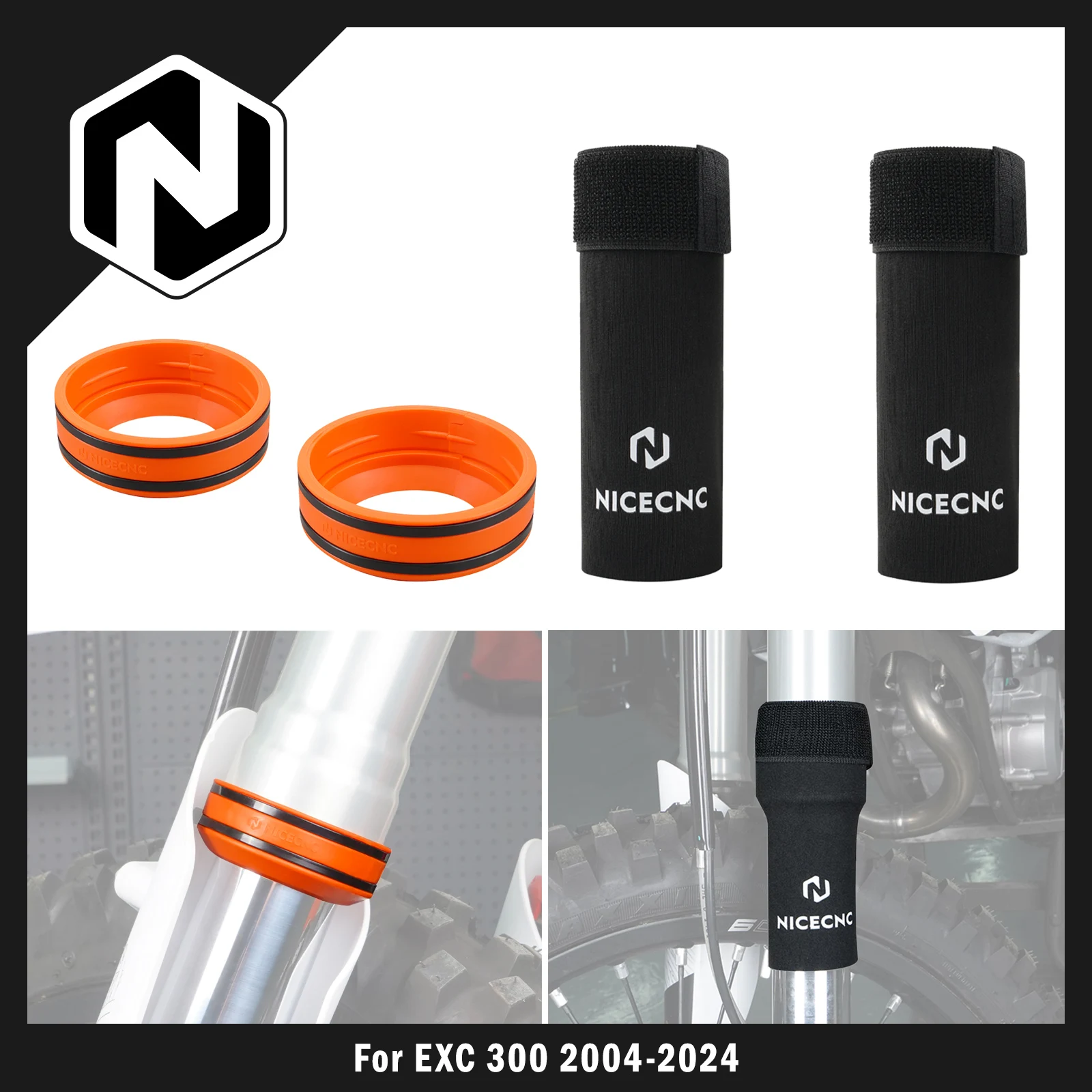 

For KTM EXC 300 EXC 250 SXF 450 For Husqvarna TE 300 TE 250 For Sherco SE 250R SE 300R Front Fork Sock Guard Mud Scraper Kit