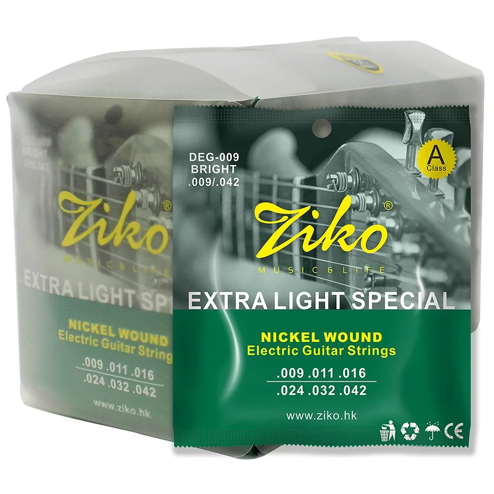 ZIKO DEG-009 Electric Guitar Strings Steel Core Surface Coating Nickel Guitar String Electric Guitar Stringed Parts Accessories