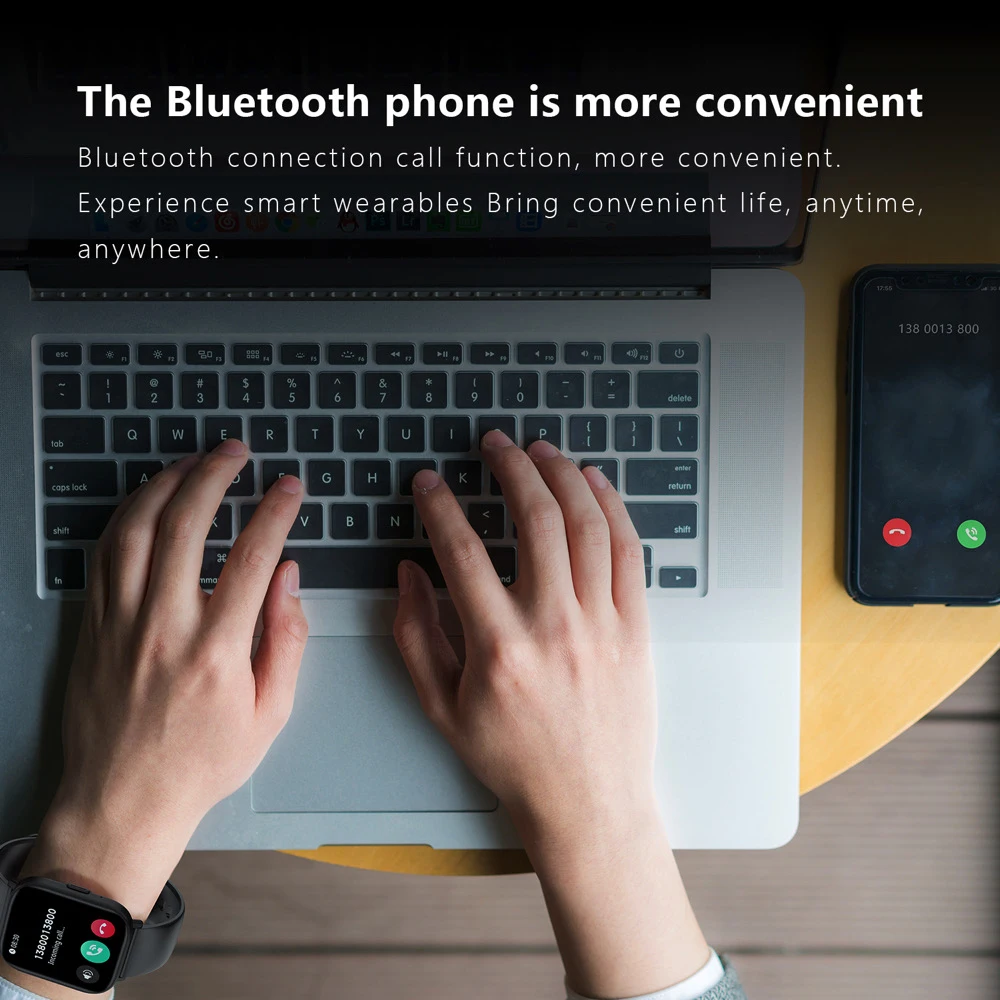 Mannen Smart Horloge 2.01 "HD Scherm Blue Tooth Oproep Smartwatch 24-uurs Hartslag Slaap Monitor Sport Fitness Waterdichte muziek