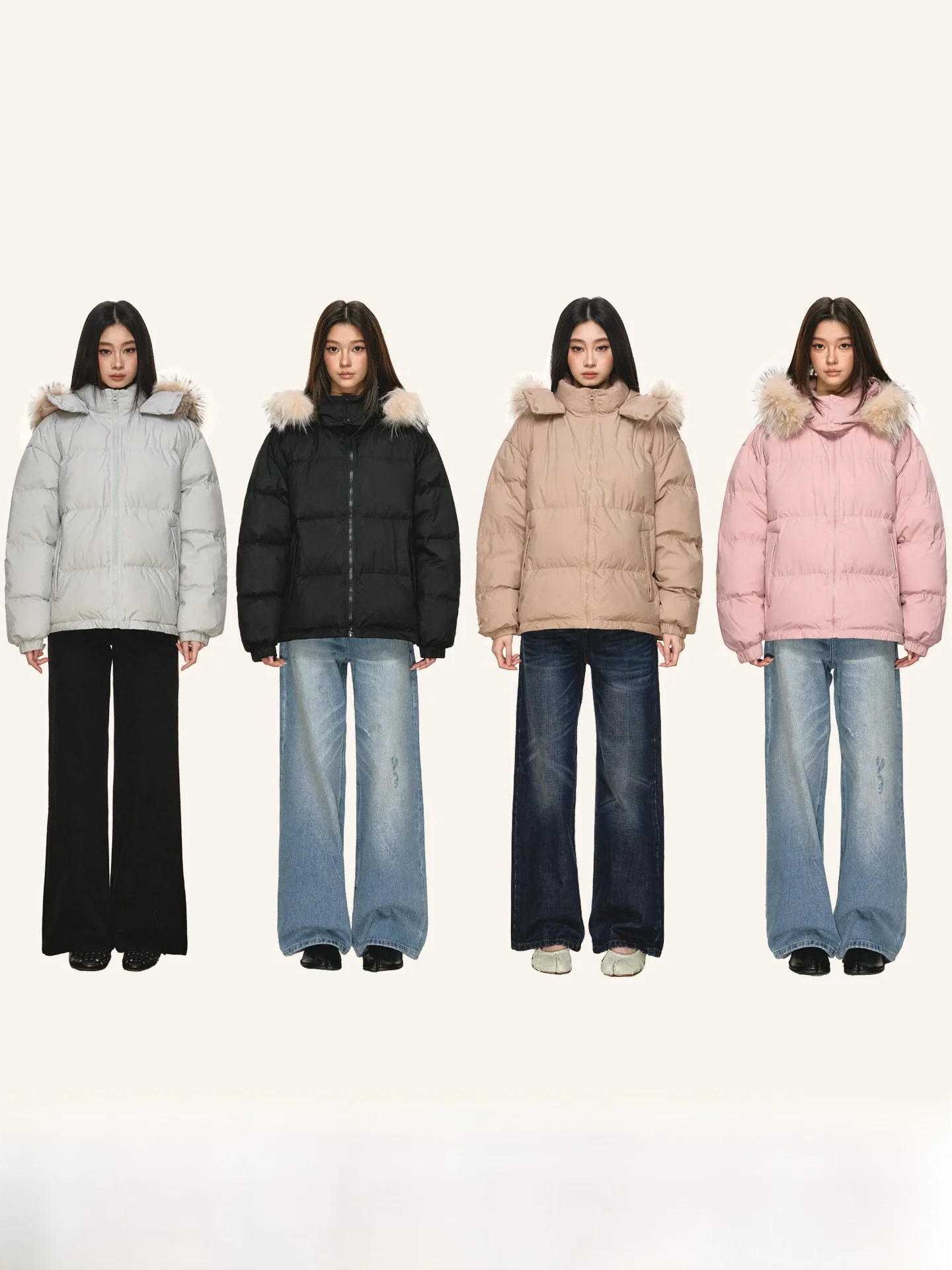 

Anna Aneae Women's Lightweight ort Puffer Jaet Pure Color Stand Collar Slim Fit Casual Sle Warmth Winter Outerwear