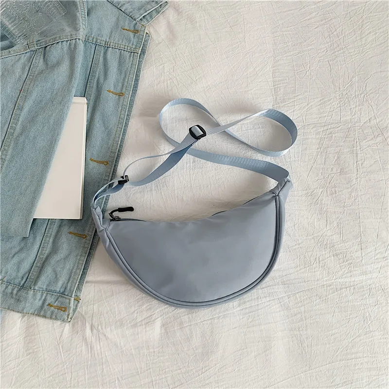 Homefish Damen-Nylon-Dumpling-Tasche, große Kapazität, Umhängetasche, einfarbige, leichte Handtasche für Pendler und Reisende. – Detail 8