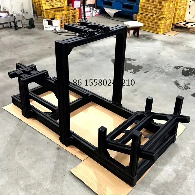 Aluminum Full Motion SimRacing Rig Racing Simulator Cockpit Setup with Adjustable Seat Wheel Pedals Shifter Mount