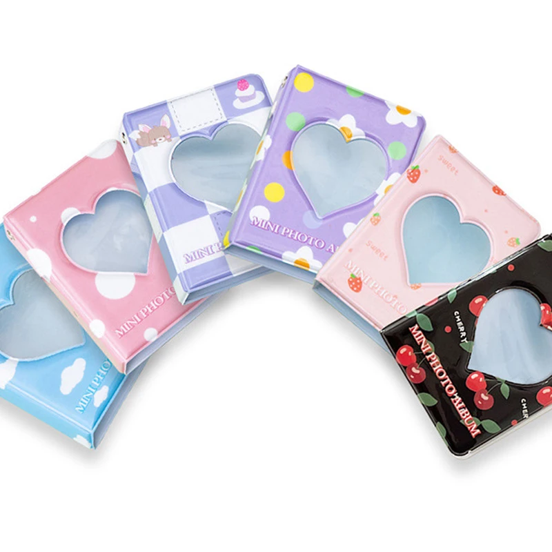 Mini Card Album Cute Cartoon 3 Inch 36 Pocket Idol Photocard Holder Picture Storage Case Kpop Collection Organizer