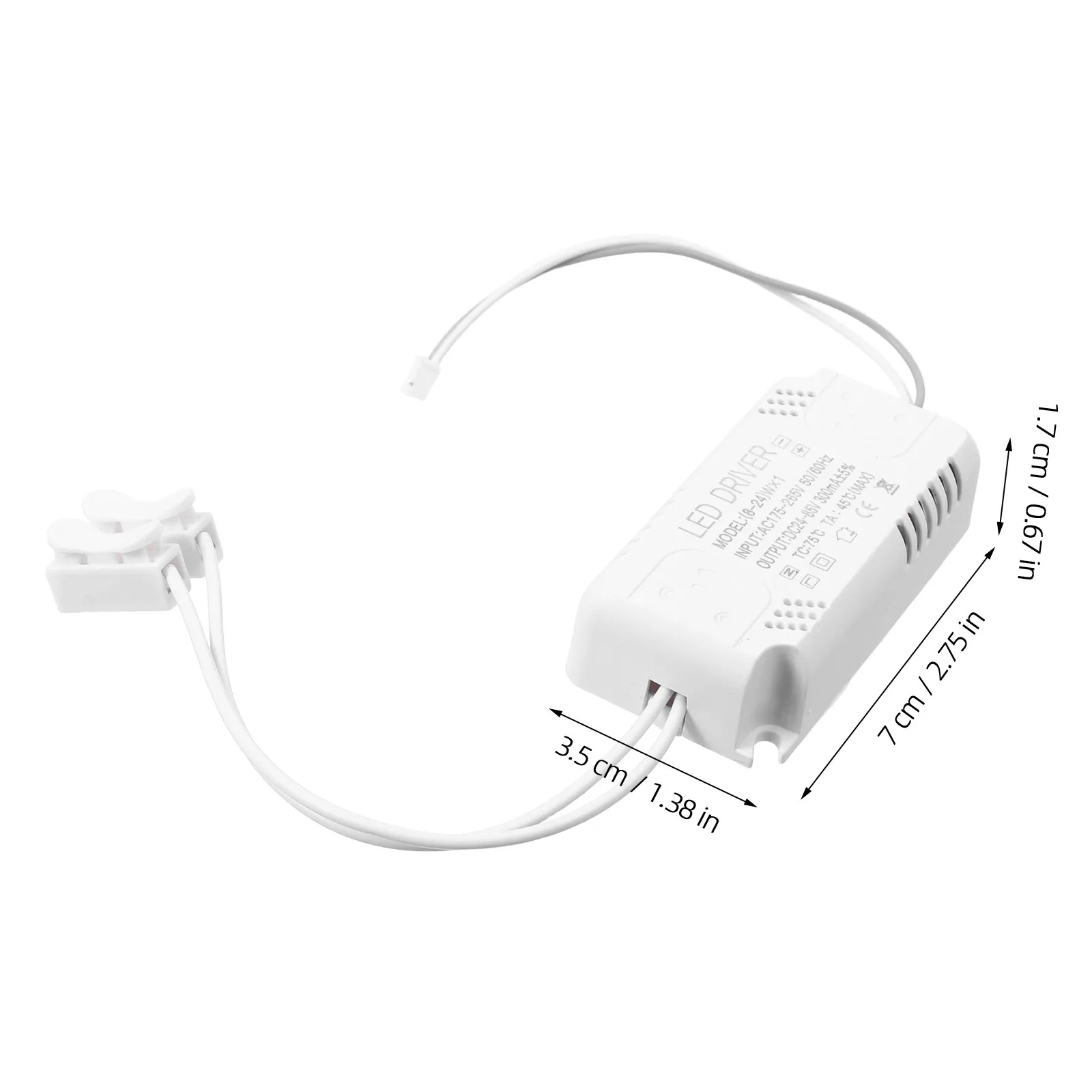 LED -24W Replacement Starter Power Supply Adapter Electronic LED Ballast Transformer for Ceiling Lights Cabinet Lighting
