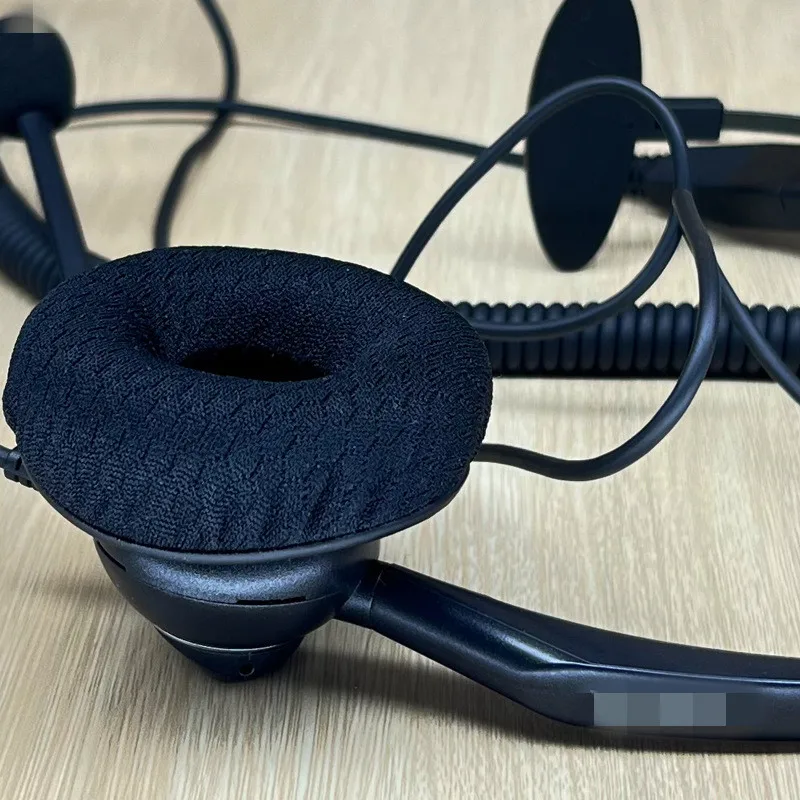 Pengganti 1 Pasang penutup bantalan telinga untuk YEALINK YHS34 headphone bantalan telinga Headset bantalan busa penutup telinga bantalan telinga hitam
