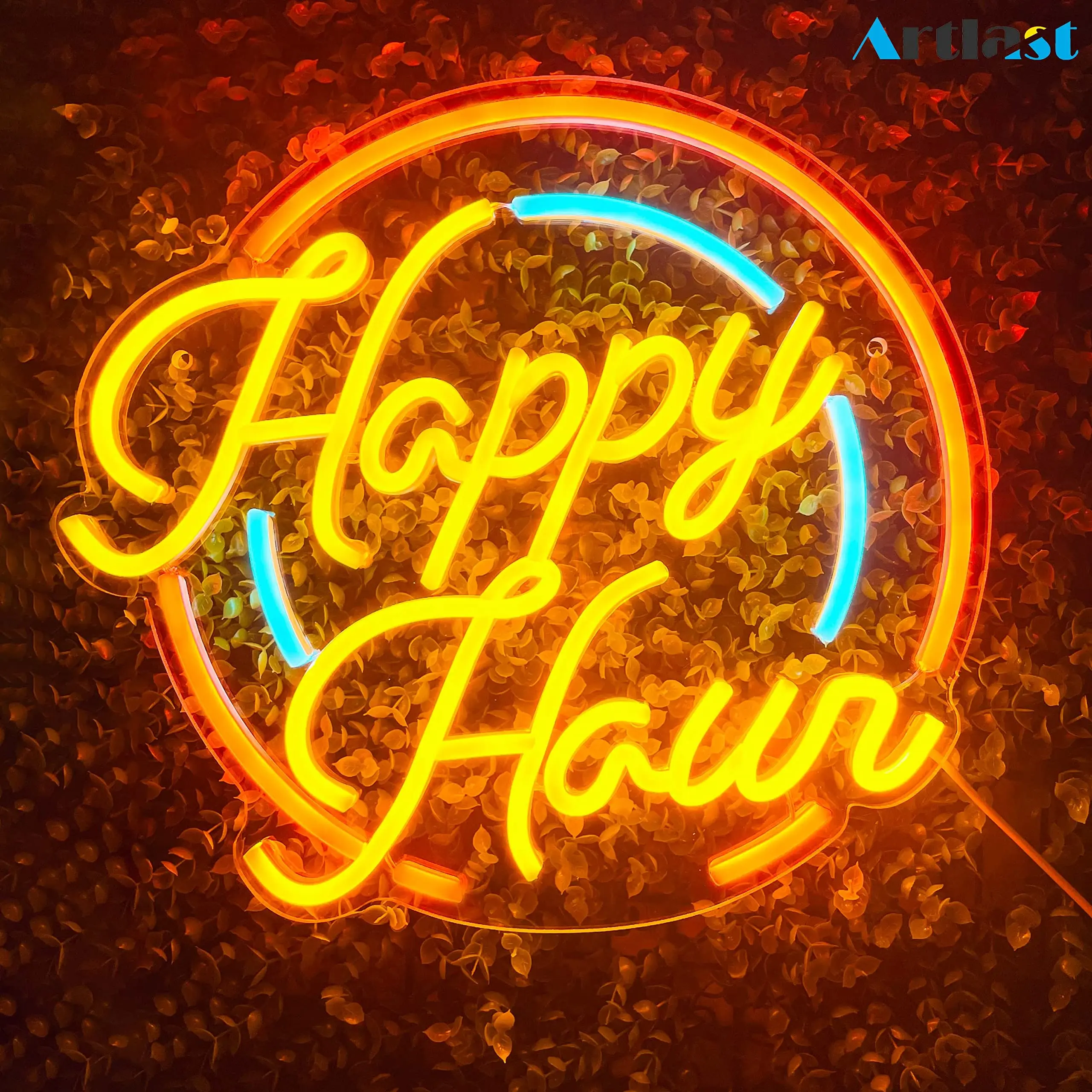 Imagem -06 - Happy Hour Neon Sign Luzes Led Decoração de Parede Personalizada Pub Bar Decoração da Festa Quarto Quarto