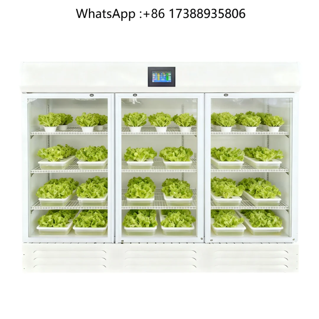 Three-Door Intelligent Planting System Indoor Hydroponic Equipment with APP/Touch Screen Control and Contemporary Design