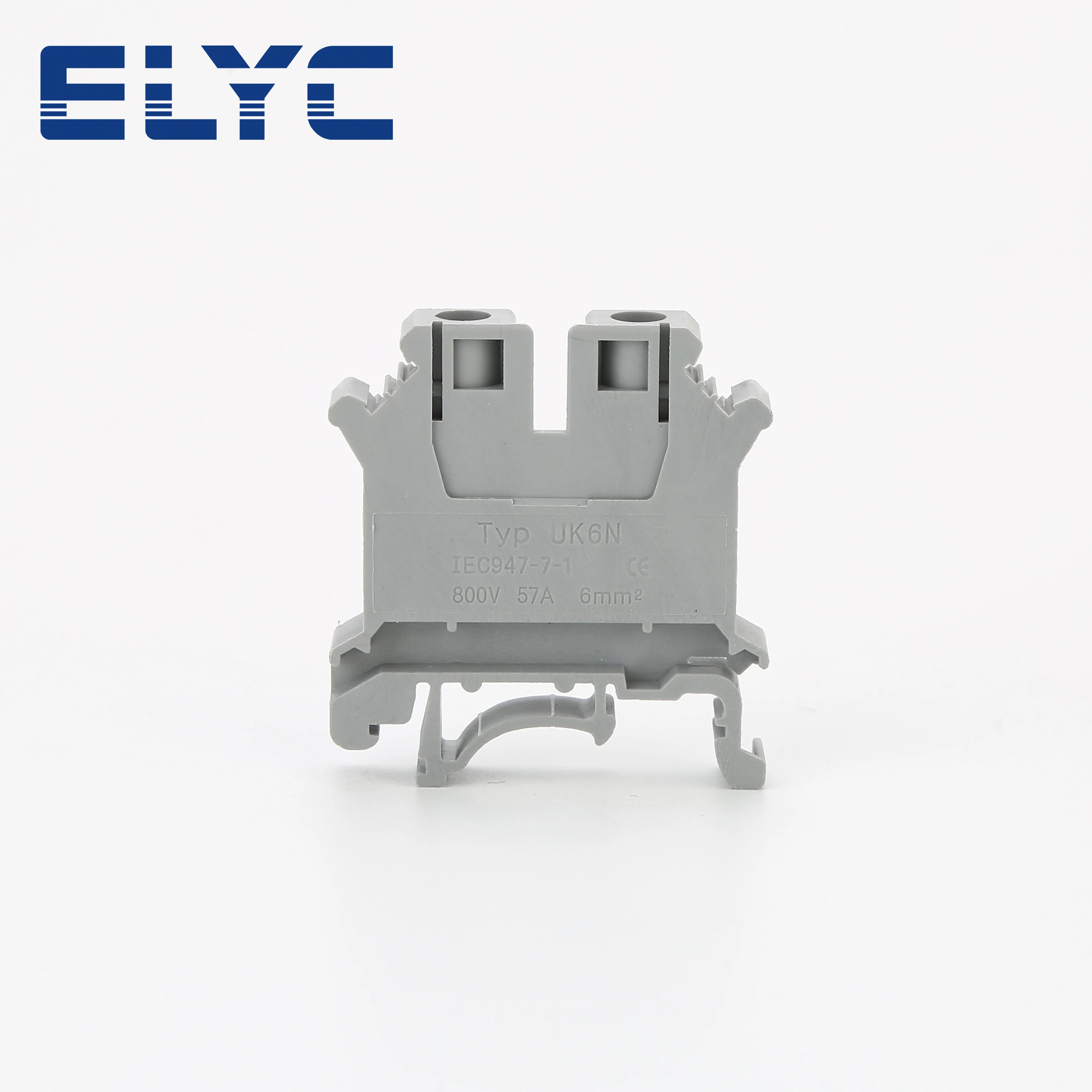 50Pcs UK6N Screw Feed-through UK6 Universal Plug Connductor Multi-Color Wire Electrical Connector DIN Rail Terminal Block UK 6N