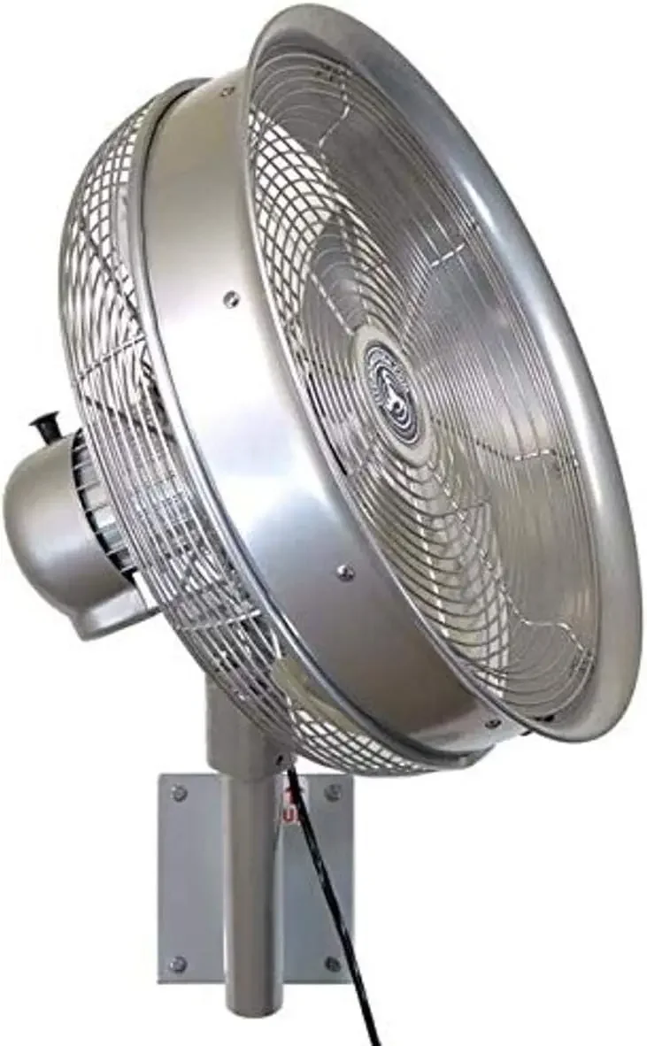 Wall Mounted Outdoor-Rated Fan, 3-Speed Cord Control, Hard Resin Fan Blade with Mounting Bracket