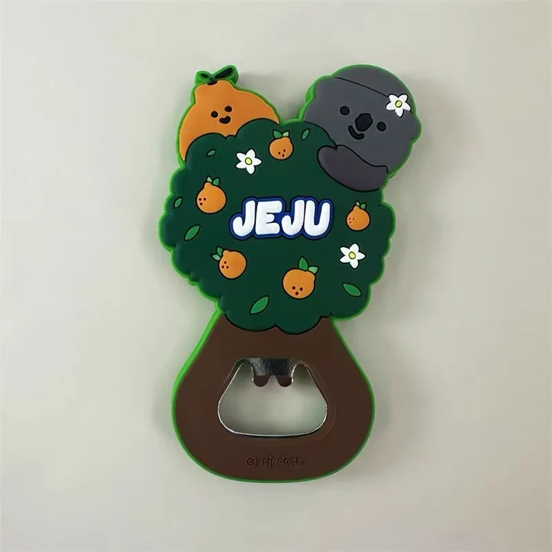 Jeju Island Creative Bottle Opener Cute Refrigerator Sticker Children's Silicone Bottle Opener Beer Driver Wine Set Magnetic Att