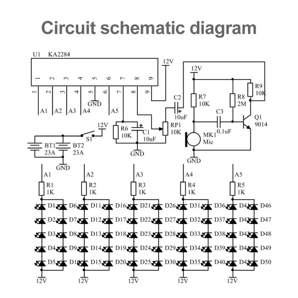 Kit di pratica di saldatura per occhiali illuminati Occhiali da vista a LED attivi dal suono Kit elettronico fai-da-te per progetti di apprendimento scolastico