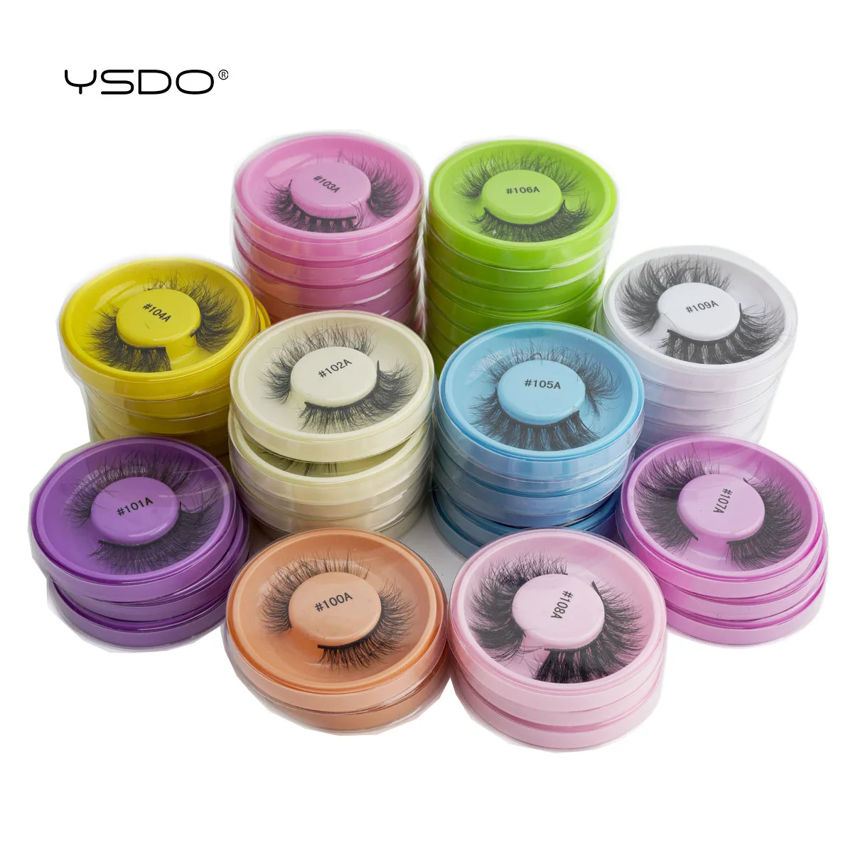 Hurtownia 100 szt. sztucznych rzęs 3D z imitacji norek, naturalne długie puszyste rzęsy, delikatne rzęsy do makijażu, krótkie sztuczne rzęsy do przedłużania.