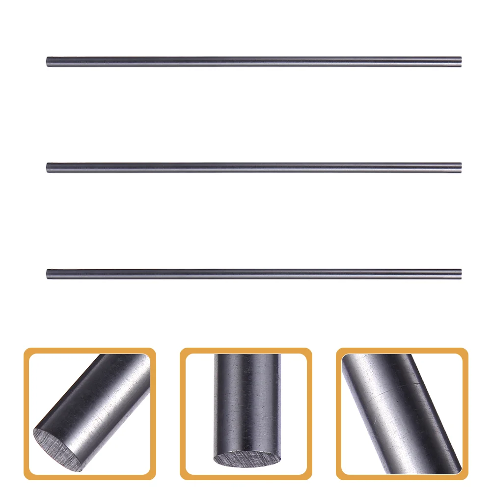 3 Pcs Graphite Rod Stirring Stick Sticks High Purity for Casting Black Rods Melting Mixing