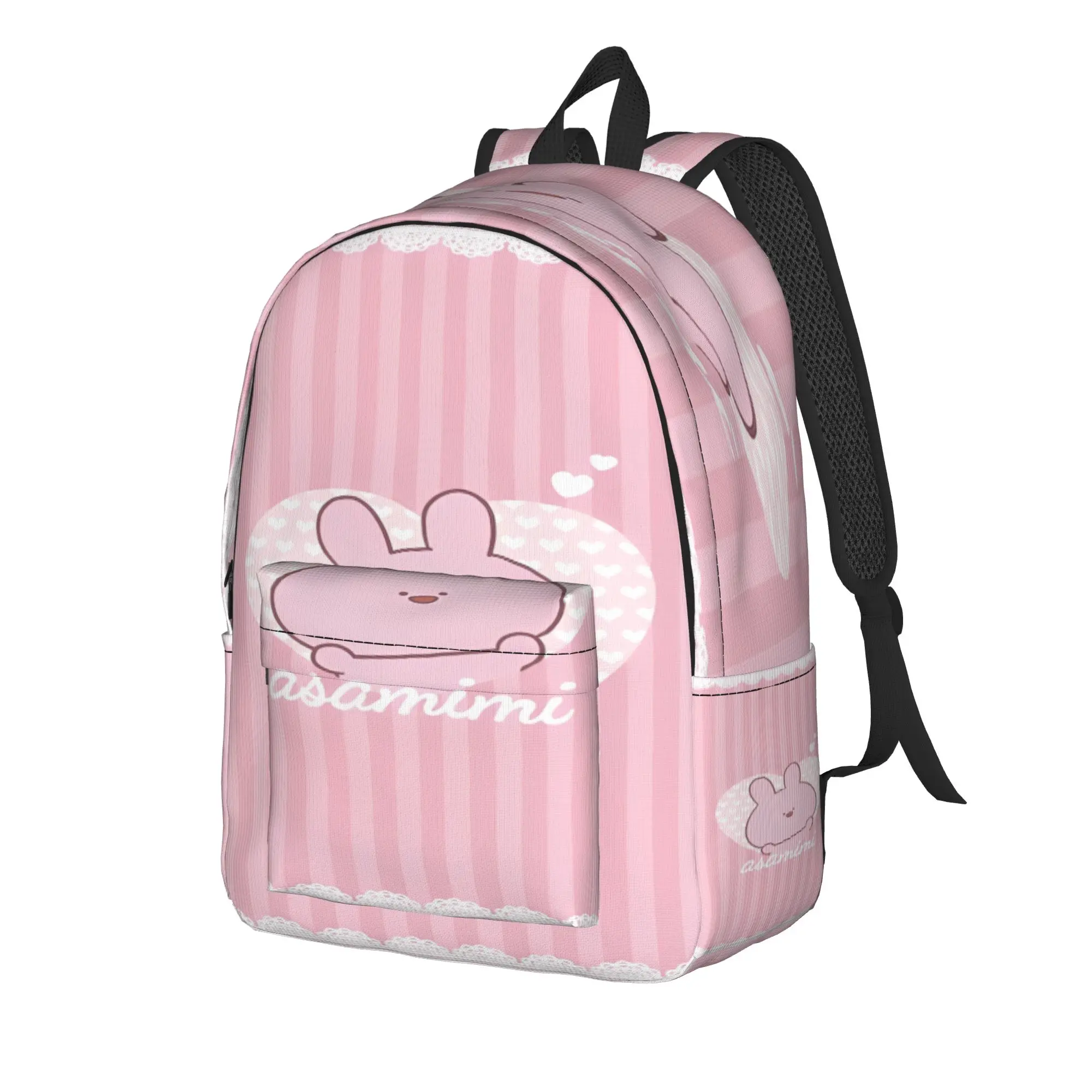 A-Asamimichans Backpack  Travel Backpacks Student Unisex Custom Breathable School Bags Casual Rucksack