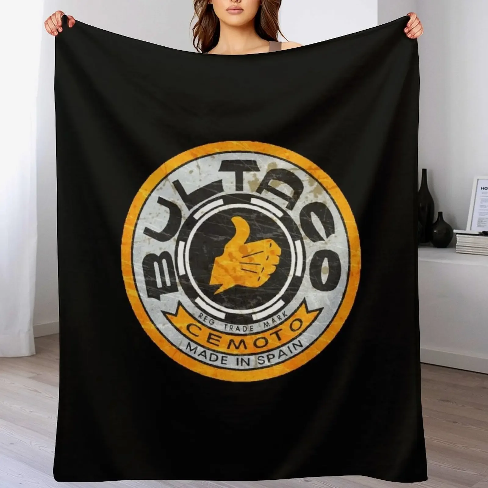 BULTACO MOTORCYCLES SPAIN Throw Blanket Shaggy Furry Soft Blanket for Bedroom Living Room