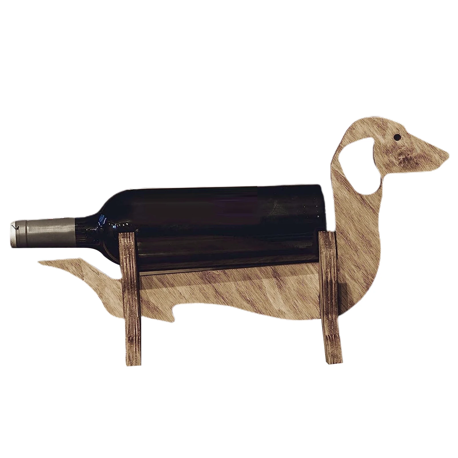 Portabottiglie creativo in legno Portabottiglie per vino Portabottiglie per animali Portabottiglie per vino Portabottiglie per vino a forma di cane