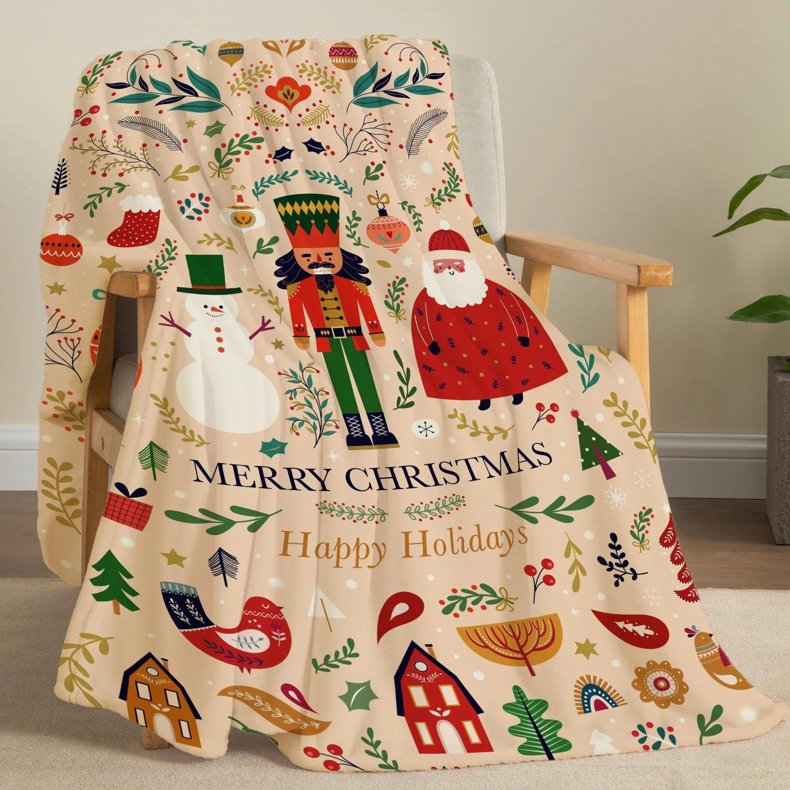 Weihnachten Kreative Überwurfdecke Flanell Druck Decke Super Weiche Gemütliche Sofa Nickerchen Decke Home Decke Perfektes Zuhause Geschenk für Sie