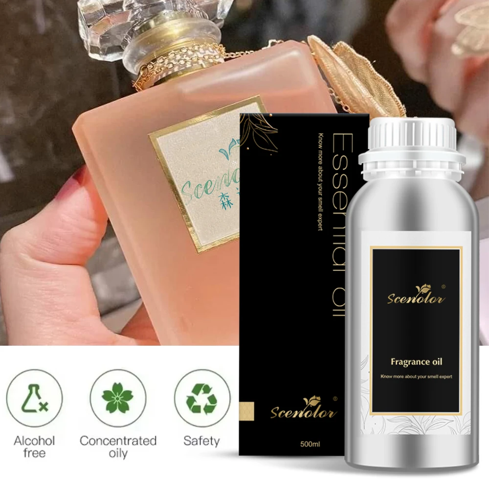 500ML Aluminum Chxnel COCQ Essential Oil Oasis Aromatherapy Home Hotel Office Bedroom Pure Plant Extrat Longlasting Perfume Oil